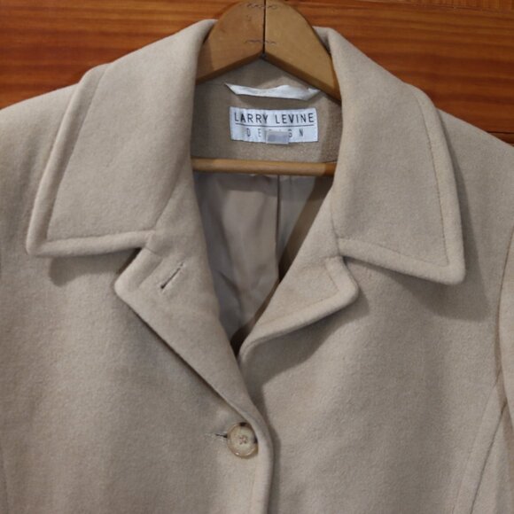 Larry Levine Design 100% Camel Hair Long Line Trench Coat 10 - Picture 2 of 16